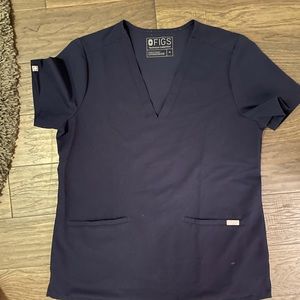 Figs navy scrub top